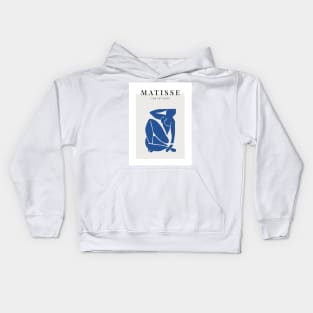 Matisse the blue woman scandivian art print Kids Hoodie